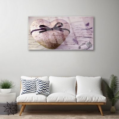 Quadro de vidro Arte em Pedra do Coração