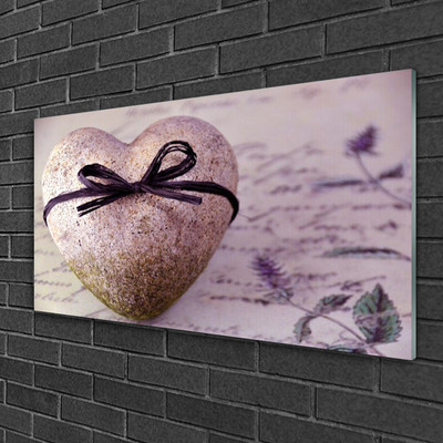 Quadro de vidro Arte em Pedra do Coração