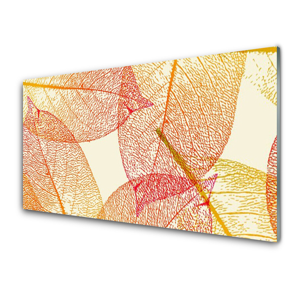 Pintura em vidro Folhas Arte Planta