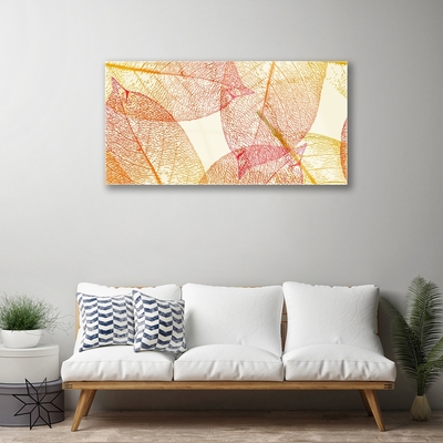 Pintura em vidro Folhas Arte Planta