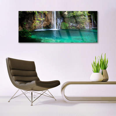 Quadro de vidro Lago Cachoeira Natureza