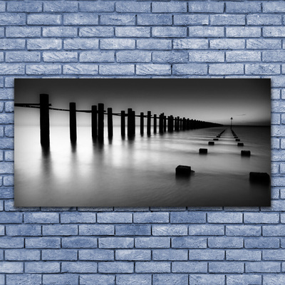 Quadro de vidro Arquitetura do Píer de Névoa