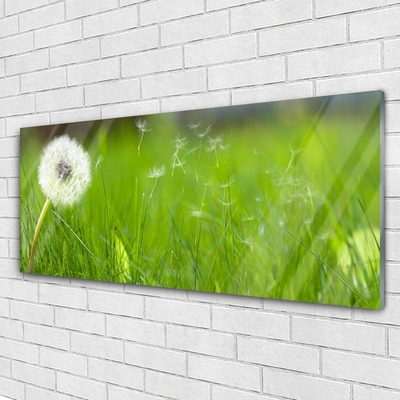 Pintura em vidro Planta dente-de-leão