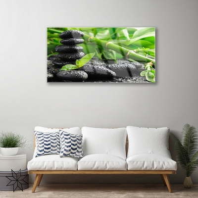 Quadro de vidro Brotos de bambu