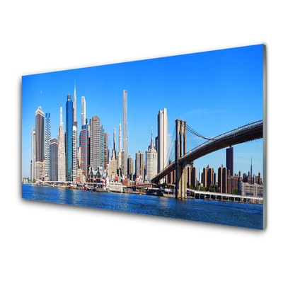 Pintura em vidro Arquitetura da Cidade da Ponte