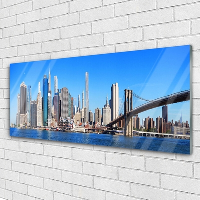 Pintura em vidro Arquitetura da Cidade da Ponte