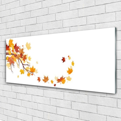 Quadro de vidro Folhas Arte Planta