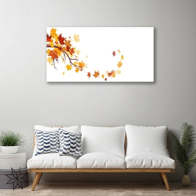 Quadro de vidro Folhas Arte Planta