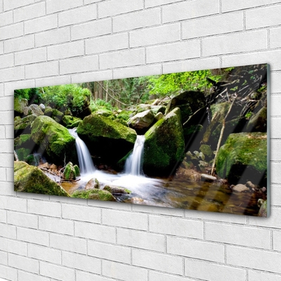 Quadro de vidro Cachoeira Rochas Natureza