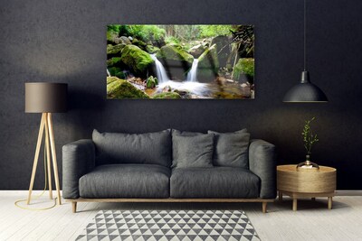 Quadro de vidro Cachoeira Rochas Natureza