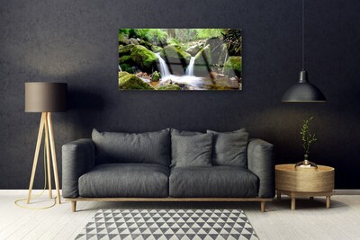 Quadro de vidro Cachoeira Rochas Natureza