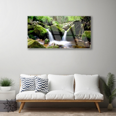Quadro de vidro Cachoeira Rochas Natureza