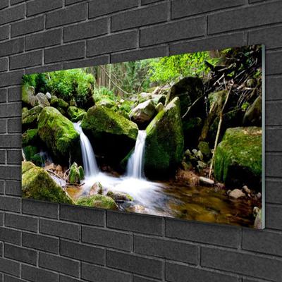 Quadro de vidro Cachoeira Rochas Natureza