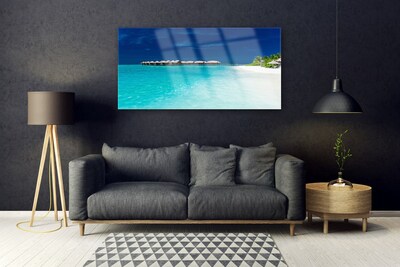 Quadro de vidro Paisagem de praia e mar