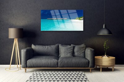 Quadro de vidro Paisagem de praia e mar