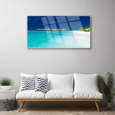 Quadro de vidro Paisagem de praia e mar