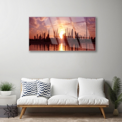 Quadro de vidro Casas da Cidade