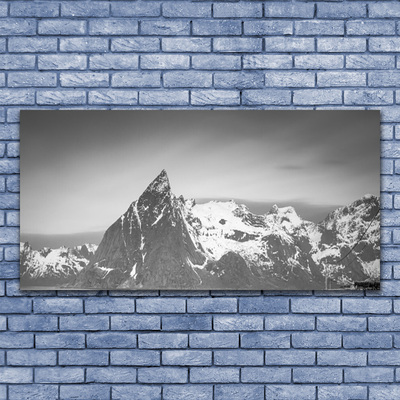 Pintura em vidro Paisagem de montanhas