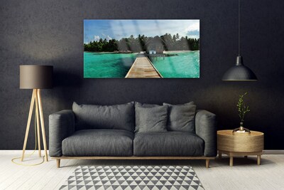 Pintura em vidro Arquitetura da Ponte Marítima