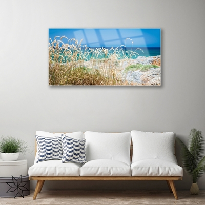 Pintura em vidro Paisagem de praia