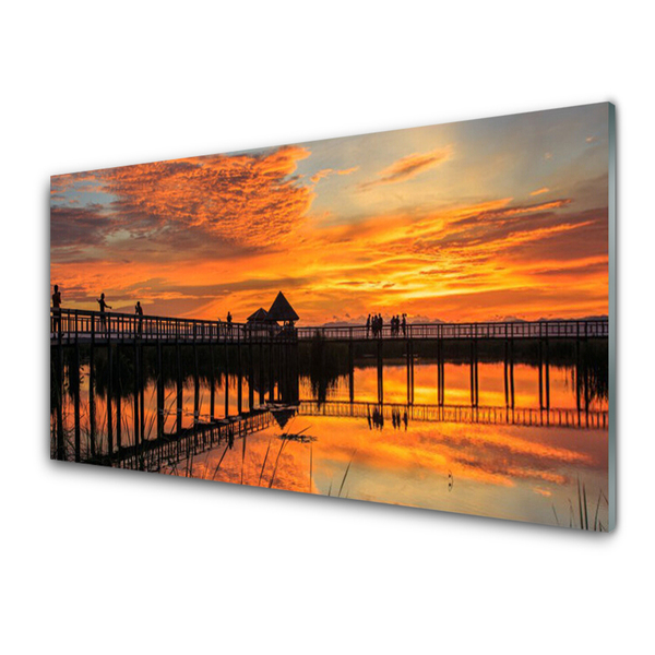 Pintura em vidro Arquitetura da Ponte Marítima