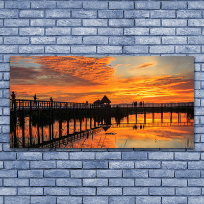 Pintura em vidro Arquitetura da Ponte Marítima