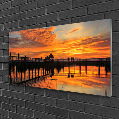 Pintura em vidro Arquitetura da Ponte Marítima