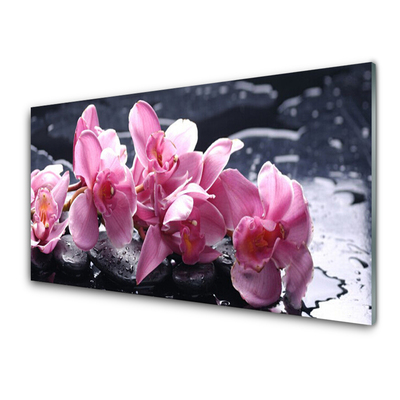 Quadro de vidro Flor de orquídea para quarto