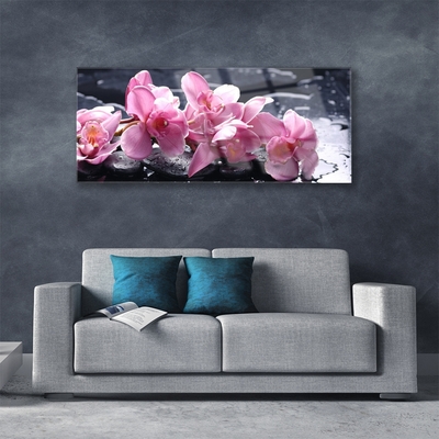 Quadro de vidro Flor de orquídea para quarto