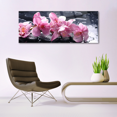 Quadro de vidro Flor de orquídea para quarto