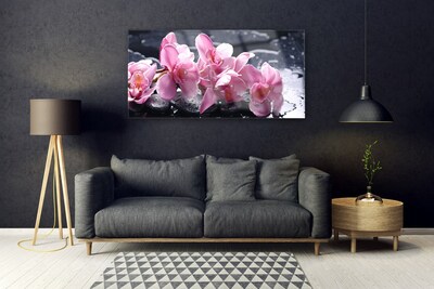 Quadro de vidro Flor de orquídea para quarto