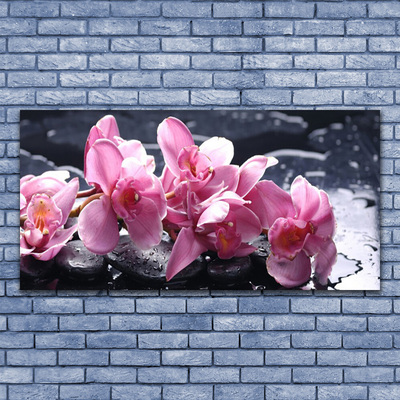 Quadro de vidro Flor de orquídea para quarto