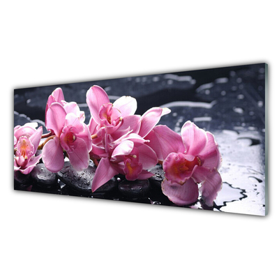 Quadro de vidro Flor de orquídea para quarto