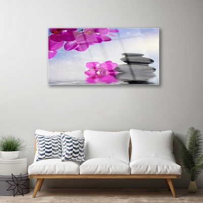 Pintura em vidro Flores Planta Orquídea