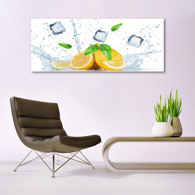 Pintura em vidro Cozinha de cubos de gelo de limão