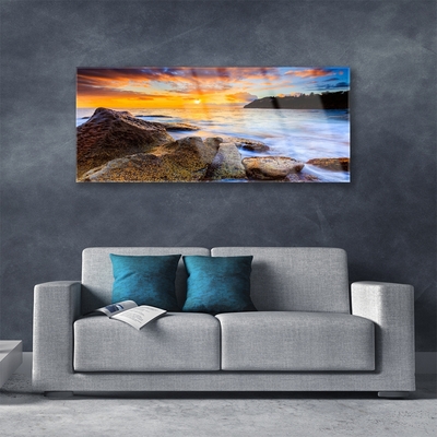 Quadro de vidro Paisagem do Mar de Pedras
