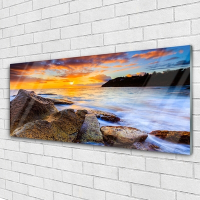 Quadro de vidro Paisagem do Mar de Pedras