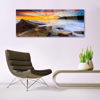 Quadro de vidro Paisagem do Mar de Pedras