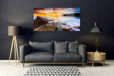 Quadro de vidro Paisagem do Mar de Pedras