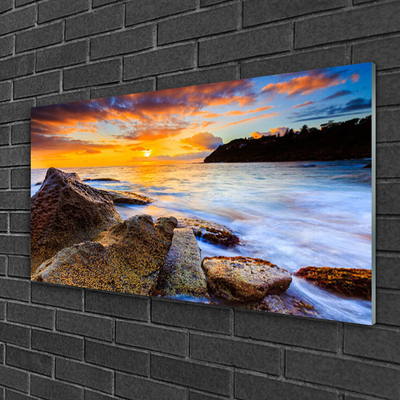Quadro de vidro Paisagem do Mar de Pedras