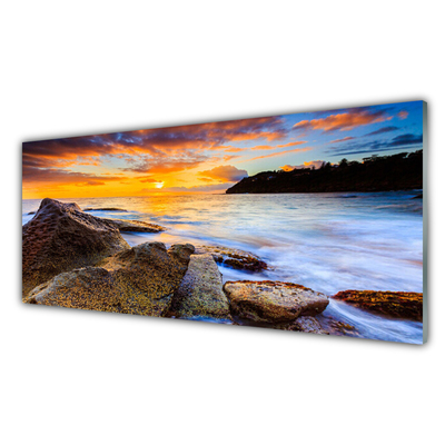 Quadro de vidro Paisagem do Mar de Pedras
