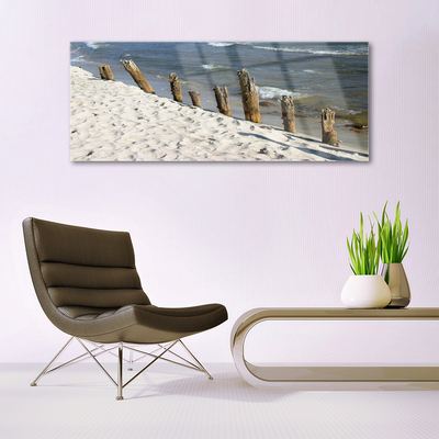 Quadro de vidro Paisagem de praia e mar