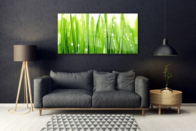 Pintura em vidro Natureza da planta grama