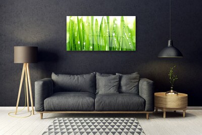 Pintura em vidro Natureza da planta grama