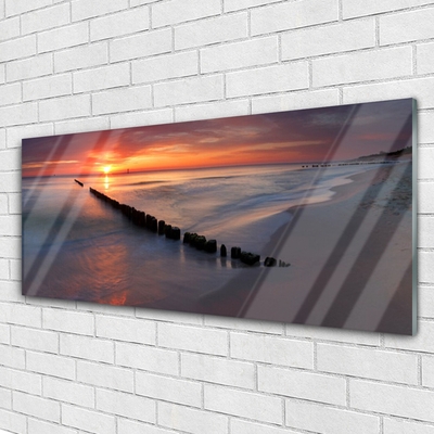 Quadro de vidro Paisagem de praia e mar