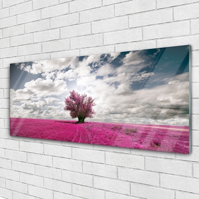 Quadro de vidro Árvore Campo Natureza Planta