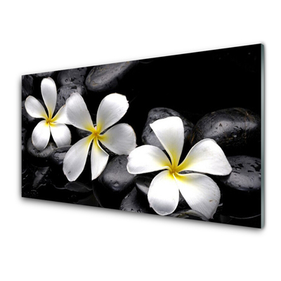 Pintura em vidro Planta de flor de plumeria