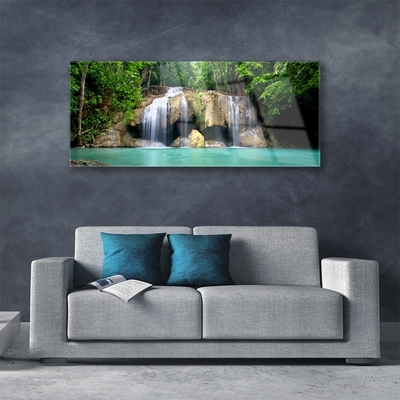 Quadro de vidro Cachoeira Árvore Natureza
