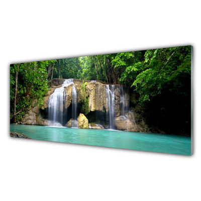 Quadro de vidro Cachoeira Árvore Natureza
