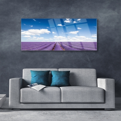 Quadro de vidro Flores do Prado Natureza Planta